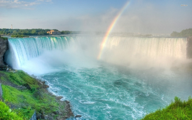 Rainbow waterfall niagara region canada free wallpaper - medium preview image
