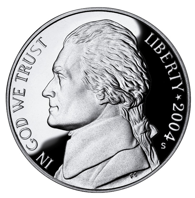 Silver coin portrait man profile free wallpaper - medium preview image