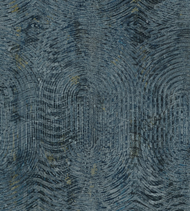 Blue gold wallpaper wavy lines free wallpaper - medium preview image