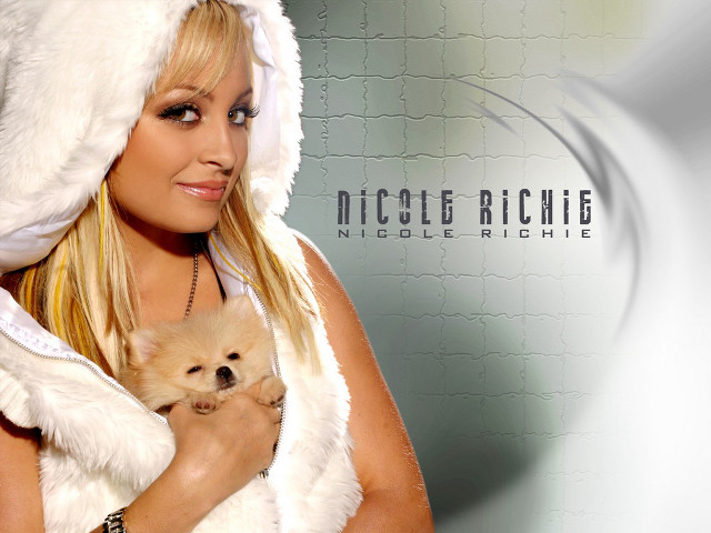 Woman santa hat holding dog free wallpaper - medium preview image