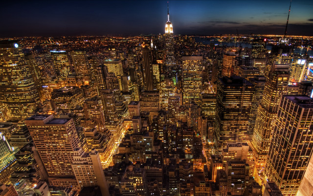 City night lights tall buildings #2 free wallpaper - medium preview image