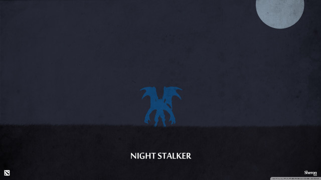 Dark moon night sky blue free wallpaper - medium preview image