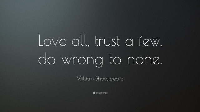 Shakespeare love trust quote black free wallpaper - medium preview image