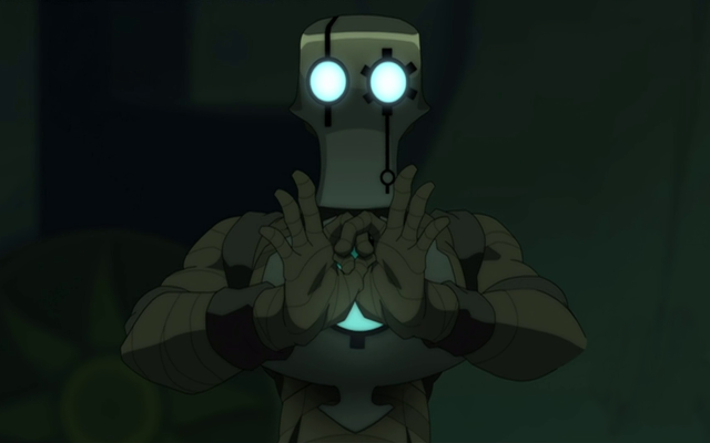Robot glowing eyes light hand free wallpaper - medium preview image