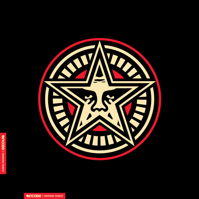 Star face black background red free wallpaper - medium preview image