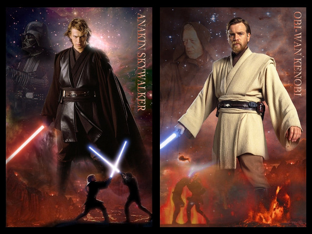 Couple lightsabers star wars character free wallpaper - medium preview image