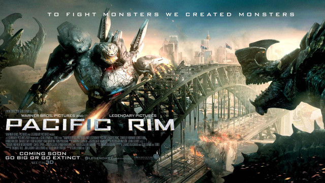 Pacific rim godzilla city bridge free wallpaper - medium preview image