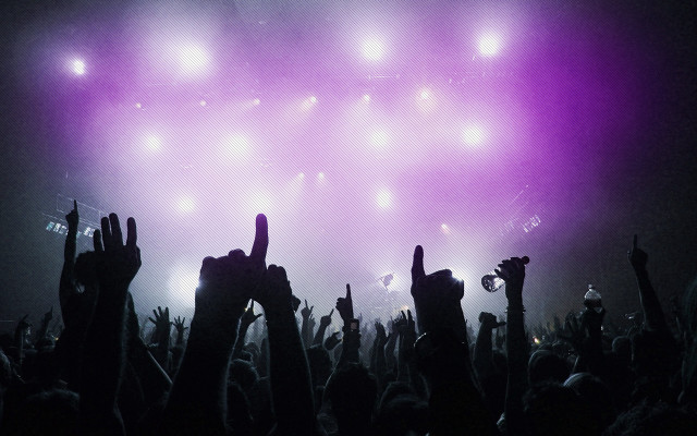 Crowd concert hands raised celebration free wallpaper - medium preview image