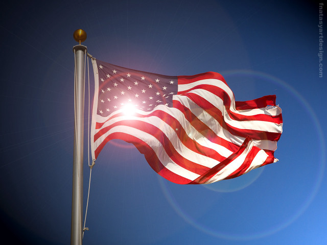 Flag flying wind blue sky free wallpaper - medium preview image
