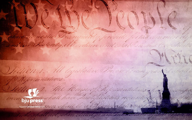 Large american flag with words free wallpaper - medium preview image