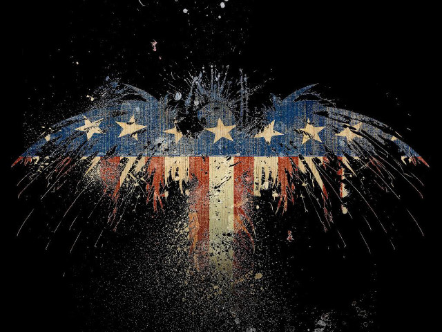 Patriotic american flag wings stars free wallpaper - medium preview image