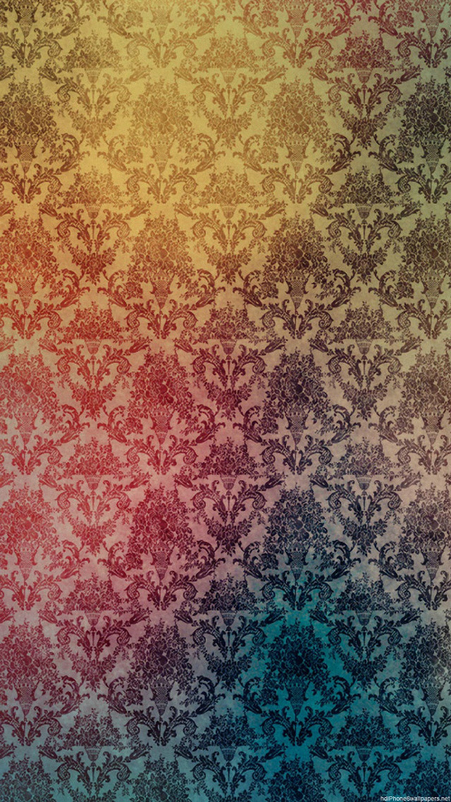 Colorful wallpaper flower pattern blue free wallpaper - medium preview image