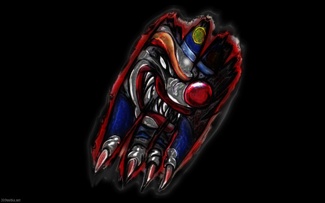 Colorful mask red nose blue free wallpaper - medium preview image