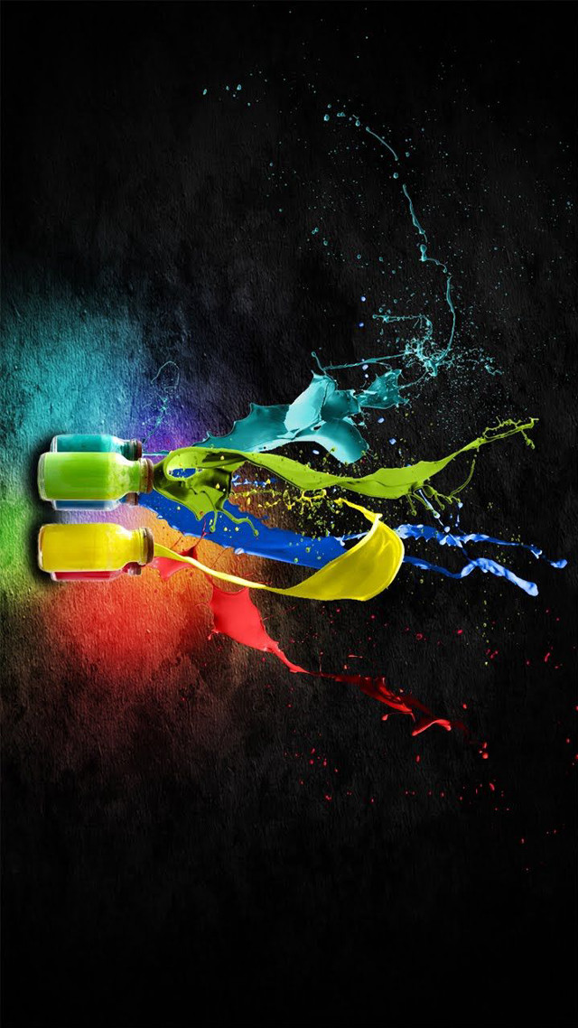 Colorful abstract skateboard black background #2 free wallpaper - medium preview image