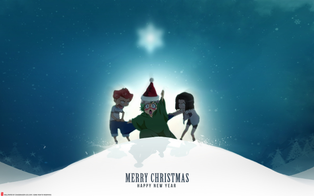Couple snow hill star sky free wallpaper - medium preview image