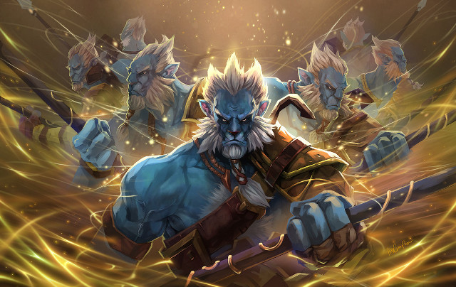 Demon beard head painting art free wallpaper - medium preview image