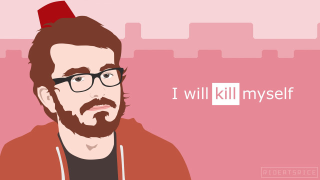 Man glasses beard red hat free wallpaper - medium preview image