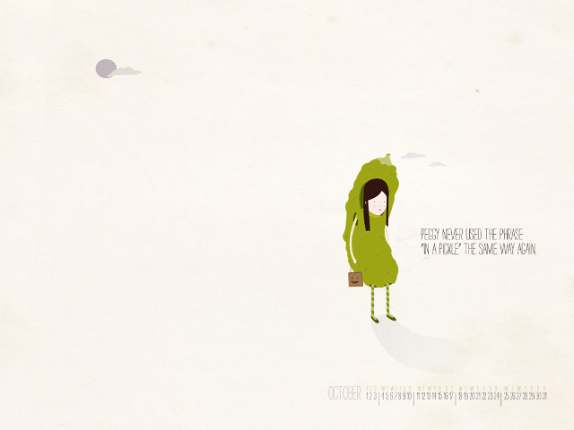 Cartoon character green suit brown free wallpaper - medium preview image