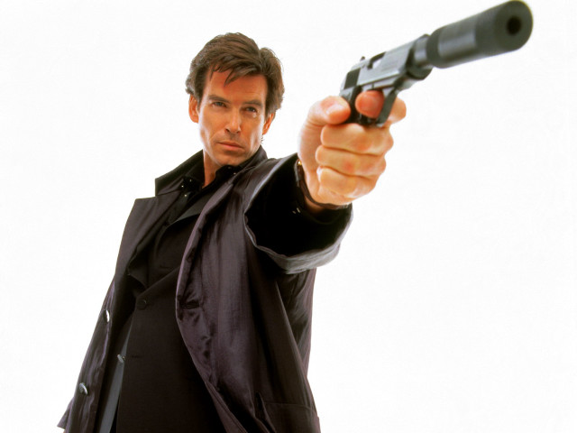Man gun pointing camera white free wallpaper - medium preview image