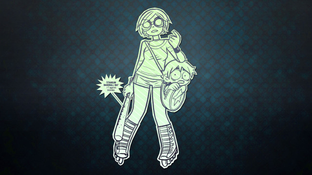 Girl backpack teddy bear drawing free wallpaper - medium preview image