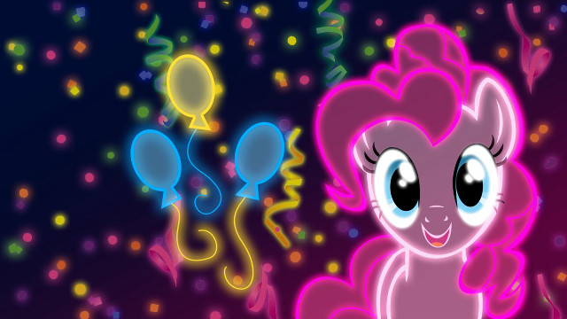 Pink pony pink mane blue free wallpaper - medium preview image