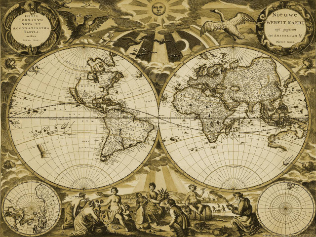World map major cities detailed #5 free wallpaper - medium preview image