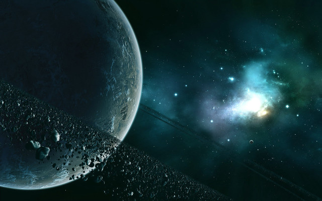 Space scene distant object foreground #9 free wallpaper - medium preview image