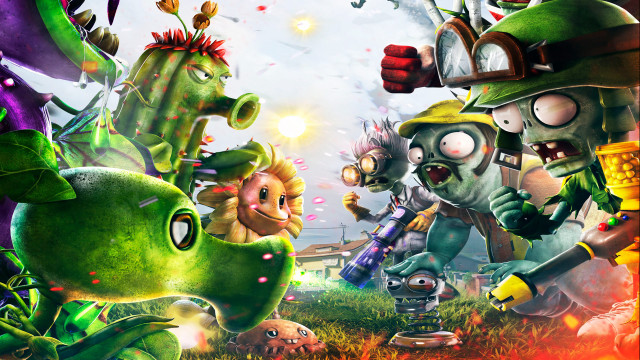Plants zombies field sky building free wallpaper - medium preview image