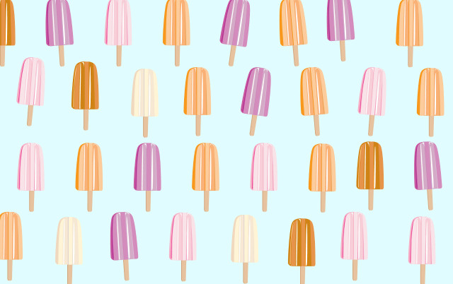 Popsicle pattern blue background pastel free wallpaper - medium preview image