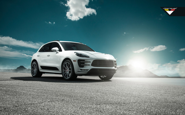 White porsche cayenne sun mountain free wallpaper - medium preview image