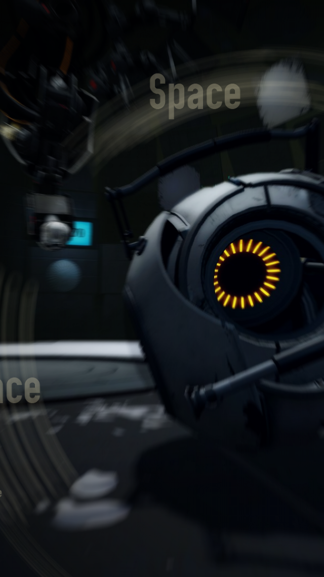 Futuristic space station yellow light free wallpaper - medium preview image