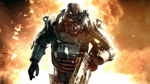 Futuristic man suit gun fire #2 free wallpaper - medium preview image