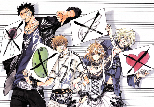 Anime characters signs scissors coffee free wallpaper for desktop - medium preview image