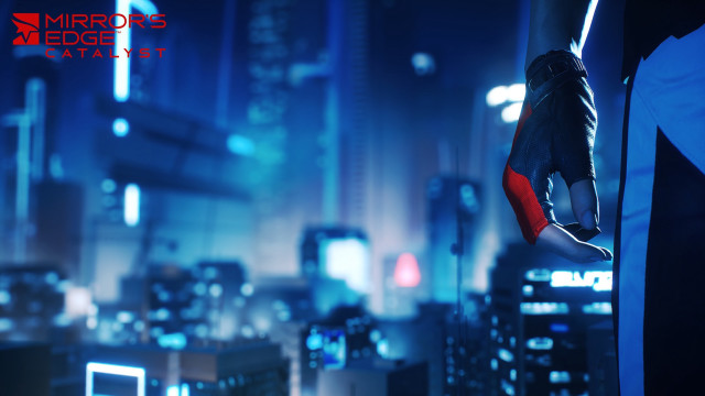 Person standing city night futuristic free wallpaper - medium preview image