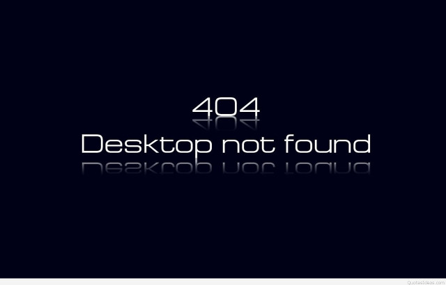Desktop not found black white free wallpaper - medium preview image
