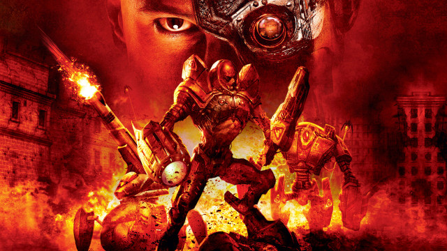 Man gun fire demonic robot free wallpaper - medium preview image
