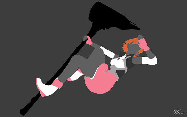 Woman bird blackbird pinkheart orangehair free wallpaper - medium preview image