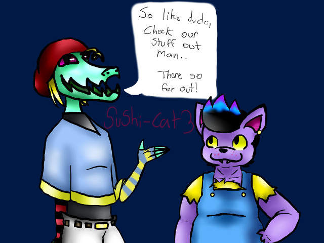 Cartoon cat demon talking speech free wallpaper - medium preview image