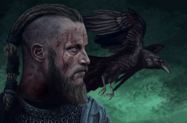 Bald man crow shoulder green free wallpaper - medium preview image