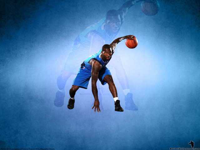 Man jumping basketball air hands free wallpaper - medium preview image
