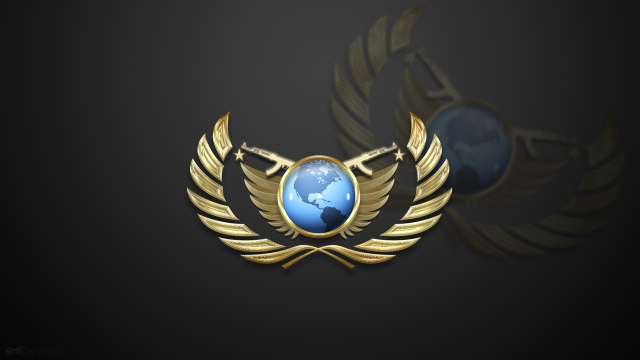 Gold emblem blue globe wings free wallpaper - medium preview image