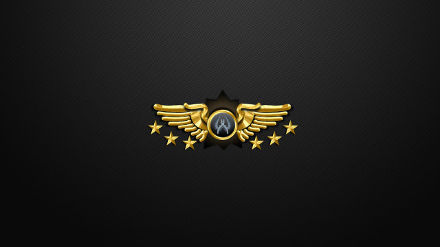 Gold emblem stars black background free wallpaper - medium preview image