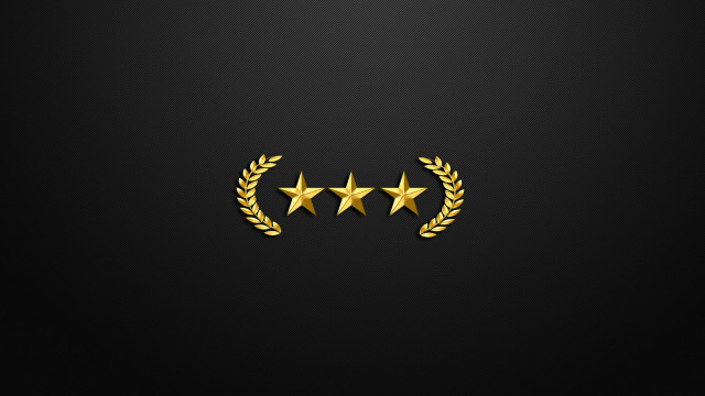Black background gold stars laurel free wallpaper - medium preview image