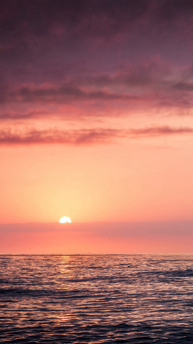 Sunset ocean boat surfboard person free wallpaper - medium preview image