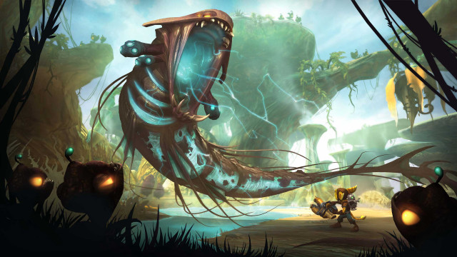 Giant creature forest man dog free wallpaper - medium preview image