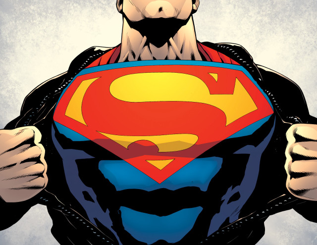 Man superman suit serious expression free wallpaper - medium preview image
