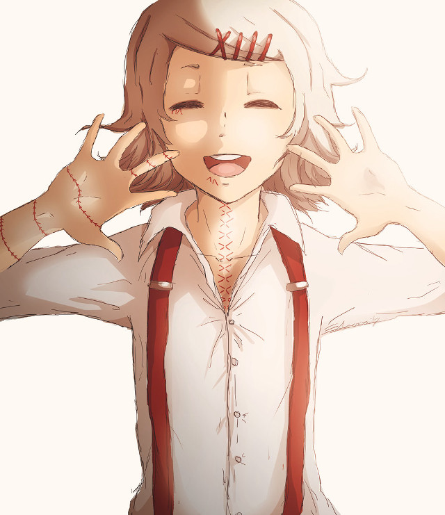 Person white shirt suspenders red free wallpaper - medium preview image