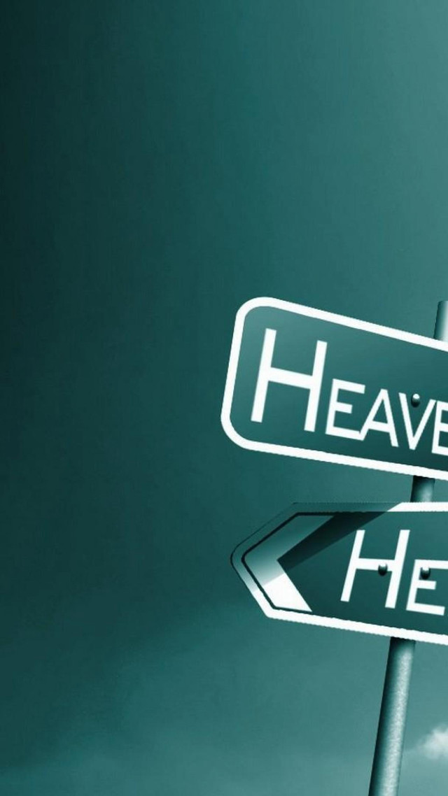 Heaven hell street sign cloudy free wallpaper - medium preview image