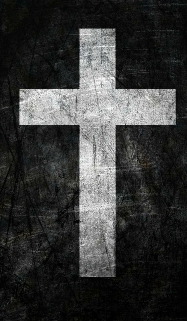 White cross black background grungy free wallpaper - medium preview image