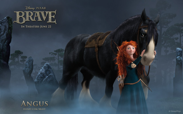 Woman horse foggy forest stone free wallpaper - medium preview image